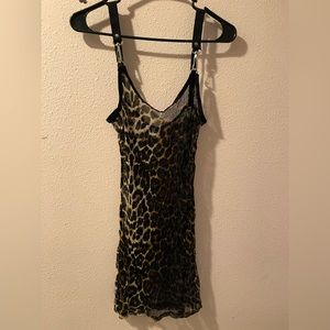 Killstar leopard print mesh dress